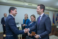 Chairman of the RA Investigative Committee Received U.S. Deputy Assistant Secretary in the Bureau of International Narcotics and Law Enforcement Affairs Brandon Yoder; Issues of Cooperation Expansion Discussed (photos)
